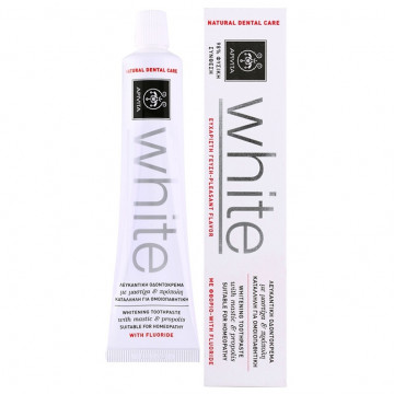 Купити - Apivita natural dental care white whitening toothpaste with mastic and propolis - Відбілююча зубна паста з мастикою і прополісом