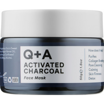 Купити - Q+A Activated Charcoal Face Mask - Маска для обличчя з активованим вугіллям