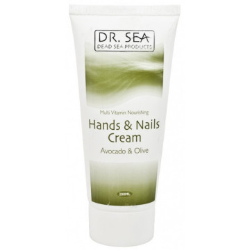 Купити - Dr. Sea Hands & Nails Cream - Мультивітамінний живильний крем для рук і нігтів з оліями авокадо і оливи