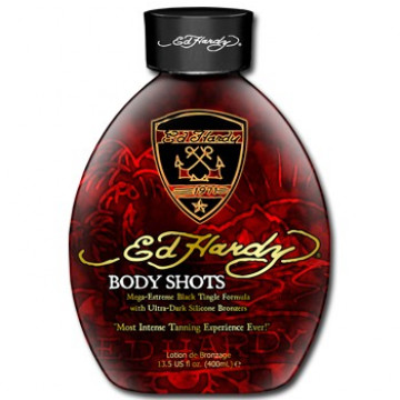 Купити - Ed Hardy Body Shots - Крем для солярію з тінглами