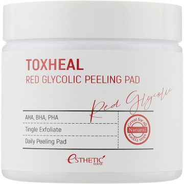 Купити - Esthetic House Toxheal Red Glycolic Peeling Pad - Очищуючі пілінг-диски для обличчя