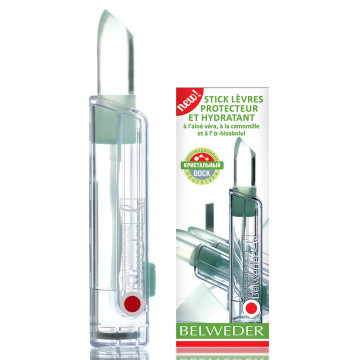 Купити - Belweder lipstick with aloe, chamomile and α-bisabolol - захисно-зволожуюча губна помада з алое, ромашкою і α-бісаболол