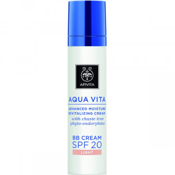 Купити - Apivita Aqua Vita Advanced Moisture Revitalizing Cream BB Cream SPF20 - Інтенсивно зволожуючий ББ крем з фітоендорфінамі Авраамового дерева