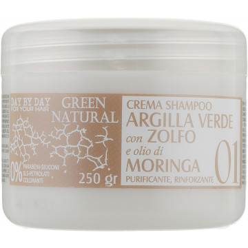 Купити - Alan Jey Green Natural Crema Shampoo - Крем-шампунь із зеленою глиною, цинком та олією морінги