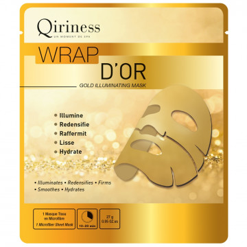 Купити - Qiriness Wrap d’Or Gold Illuminating Mask - Маска гідрогелева з 24-каратним золотом