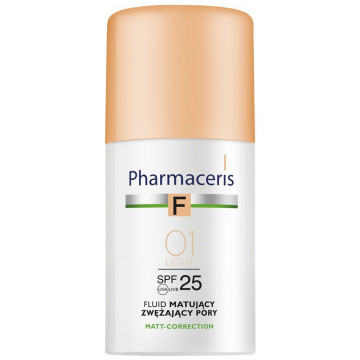 Купити - Pharmaceris F Mattifying Fluid Pore Refining SPF25 - Матуючий тональний флюїд