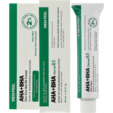 Купити - Medi-Peel AHA BHA Zinc Cica-Nol B5 Cream - Заспокійливий протизапальний крем з комплексом кислот, цинком та центелою
