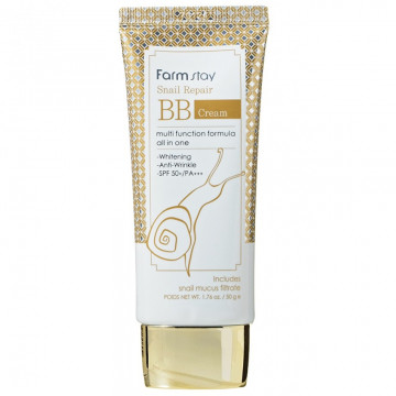 Купити - FarmStay Snail Repair BB Cream - Регенеруючий ВВ крем з муцином равлика