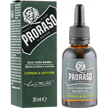 Купити - Proraso Cypress & Vetyver Beard Oil - Масло для бороди