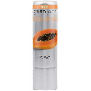 Купити - Greenland Glossy Balm & Butter Lip Balm Papaya - Бальзам для губ "Персиковий Папайя"