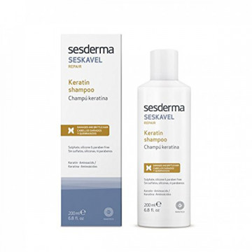 Купити - Sesderma Seskavel Repair Keratin Shampoo - Відновлюючий шампунь з кератином