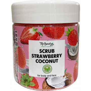 Купити - Top Beauty Scrub Strawberry Coconut - Скраб для тіла та обличчя (полуниця)