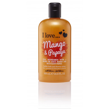 Купити - I Love Mango & Papaya Bath & Shower Creme - Крем для ванни і душу "Манго і Папайя"