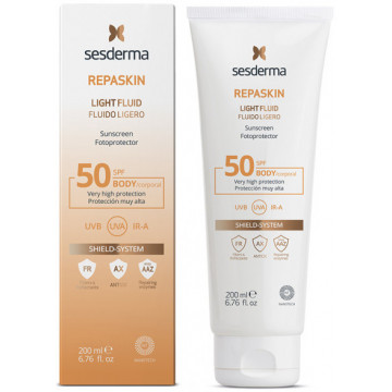 Купити - Sesderma Repaskin Light Fluid Body Sunscreen SPF50+ - Сонцезахисний флюїд для тіла