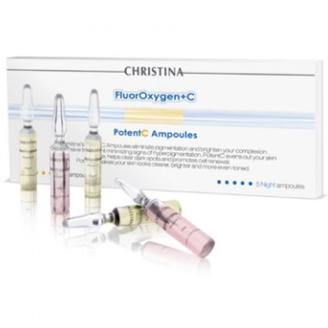 Купити - Christina FluorOxygen + C PotantC Ampoules Kit - Набір ампул з сироваткою для освітлення шкіри