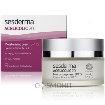 Купити - Sesderma Acglicolic 20 Moisturizing Cream SPF15 - Зволожуючий крем з SPF15