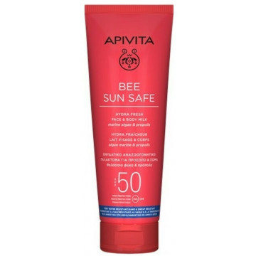 Купити - Apivita suncare face&body milk SPF50 - Сонцезахисний молочко для обличчя і тіла з кермеком і прополісом