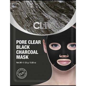 Купити - CLIV Pore Clear Black Charcoal Mask - Маска з чорним вугіллям для очищення пор від забруднень