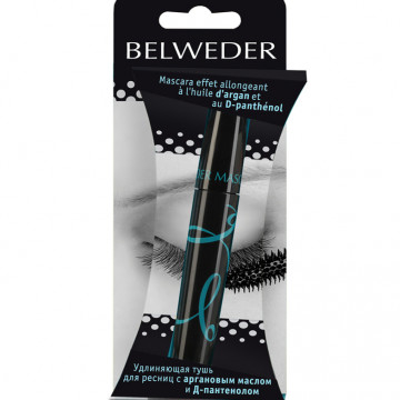 Купити - Belweder mascara with argan oil and d-panthenol - Подовжуюча туш для вій з аргановым олією і д-пантенолом