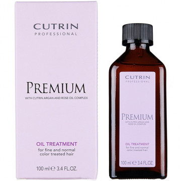 Купити - Cutrin Premium Protein Oil Treatment For Fine And Normal Color Treated Hair - Олія Аргана і насіння мускусною троянди для нормального і тонкого фарбованого волосся