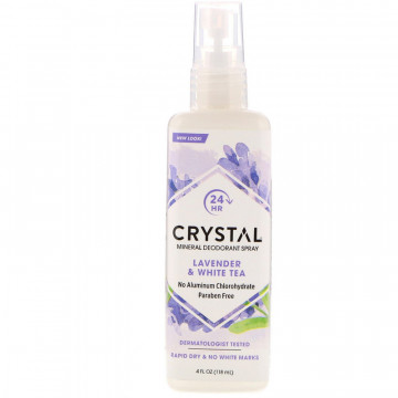 Купити - Crystal Essence Lavender & White Tea Spray - Дезодорант-спрей Кристал Ессенс «Лаванда і Білий Чай»