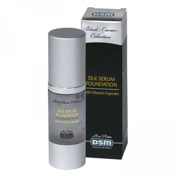 Купити - Mon Platin DSM Black Caviar Silk Serum Foundation - Сироватка для обличчя з шовковою основою, екстрактом чорної ікри і вітамінними капсулами