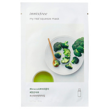 Купити - Innisfree My Real Squeeze Mask Broccoli - Тканинна маска з броколі