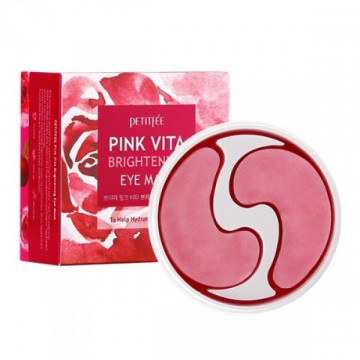 Купити - Petitfee & Koelf Pink Vita Brightening Eye Mask - Освітлюючі патчі під очі на основі есенції рожевої води