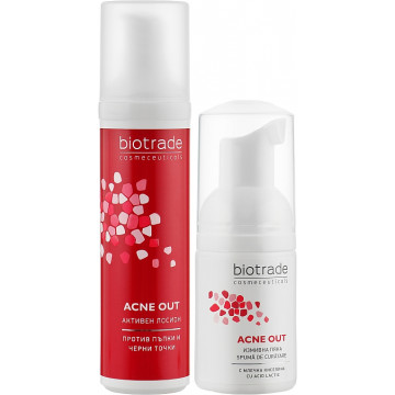 Купити - Biotrade Acne Out Kit - Набір для догляду за проблемною шкірою (лосьйон + пінка для вмивання)