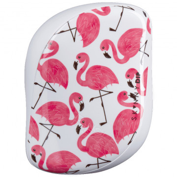Купити - Tangle Teezer Compact Styler Flamingo Skinny Dip White - Щітка для волосся