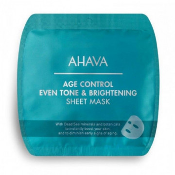 Купити - Ahava Age Control Even Tone&Brightening Sheet Mask - Освітлююча омолоджуюча тканинна маска