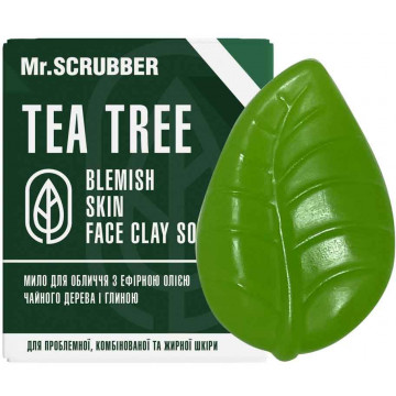 Купити - Mr.Scrubber Blemish Skin Face Clay Soap Tea Tree - Мило для обличчя та тіла з олією чайного дерева