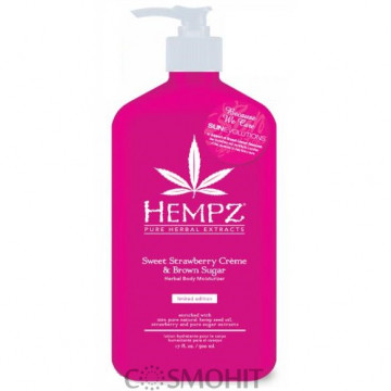 Купити - Hempz Herbal Body Moisturizer Limited Edition - Крем для закріплення засмаги та зволоження шкіри (полуниця і тростинний цукор)