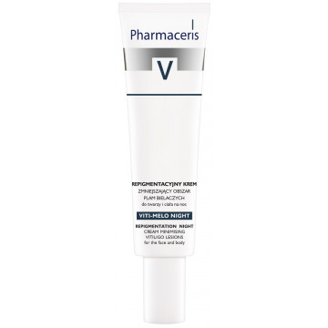 Купити - Pharmaceris V Repigmentation Night Cream Viti-Melo - Репігментаційний нічний крем скорочуючий область плям вітіліго