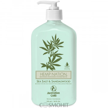 Australian Gold Hemp Nation Sea Salt & Sandalwood Body Lotion - Закріплювач засмаги з формулою посилення відтінку (морська сіль і сандалове дерево)