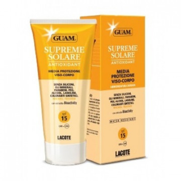 Купити - GUAM Supreme Solare Crema viso-corpo media protezione - Сонцезахисний крем c антиоксидантною дією SPF15