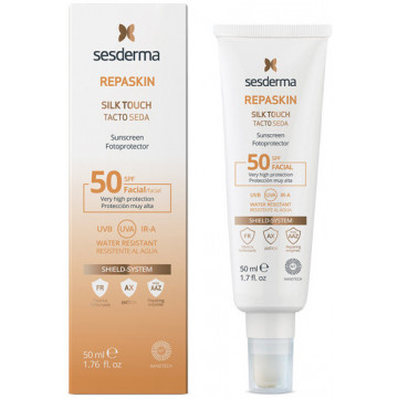 Купити - Sesderma Repaskin Silk Touch Facial SPF50 - Сонцезахисний крем для обличчя