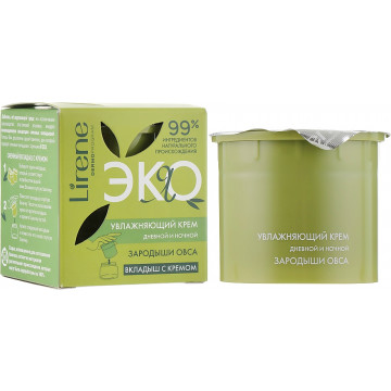 Купити - Lirene Eco Moisturizing Day And Night Cream - Зволожуючий крем "Зародки вівса"