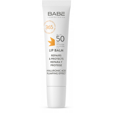 Купити - Babe Laboratorios Sun Protection Lip Balm SPF50 - Сонцезахисний бальзам для губ з гіалуроновою кислотою