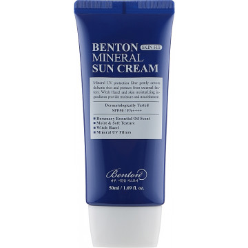 Купити - Benton Skin Fit Mineral Sun Cream SPF50/PA++++ - Сонцезахисний крем на мінеральній основі
