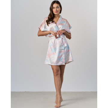 Купити - Nicoletta 92211 - Жіночий халат з ніжним мереживом