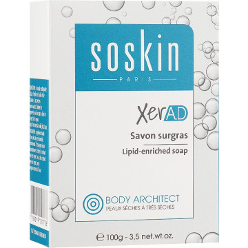 Купити - Soskin XER A.D Savon Surgras Lipid-Enriched Soap - Очищуючий дерматологічний засіб, збагачений ліпідами Купити - Soskin XER A.D Savon Surgras Lipid-Enriched Soap - Очищуючий дерматологічний засіб, збагачений ліпідами