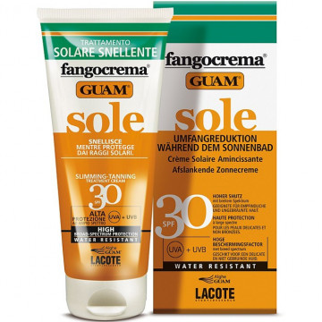 Купити - GUAM Fangocrema Sole Slimming-Tanning Treatment Cream - Сонцезахисний Фанг-Крем SPF 30 Стрункий Силует