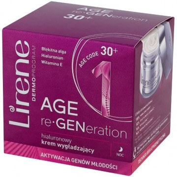 Купити - Lirene Age re-GENeration 30+ Smoothing Cream - Нічний розгладжуючий крем для обличчя "Профілактика 30+"