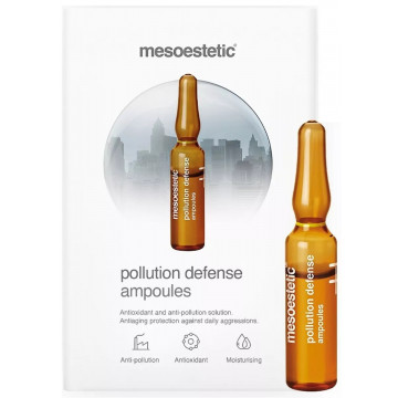 Купити - Mesoestetic Pollution Defense Ampoules - Антиоксидантні ампули для захисту шкіри від агресивних факторів