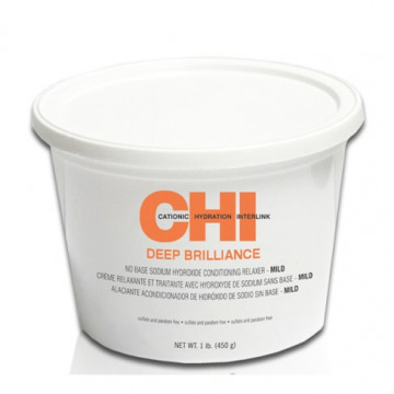 Купити - Chi Deep Brilliance No Base Sodium Hydroxide Conditioning Relaxer - Mild - Система випрямлення структурованого волоса - легка 450 г