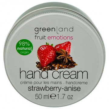 Купити - Greenland Fruit Emotions Hand Cream Strawberry & Anise - Крем для рук Полуниця-Аніс