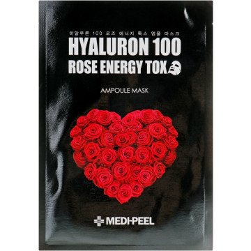 Купити - Medi Peel Hyaluron Rose Energy Tox Ampoule Mask - Омолоджуюча маска для обличчя з трояндою