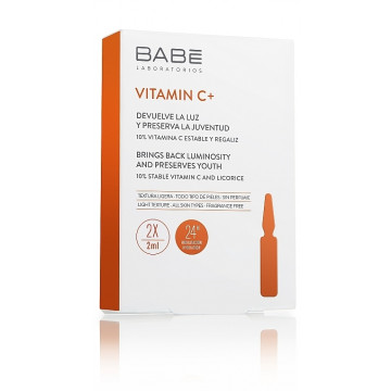 Купити - Babe Laboratorios Ampule Solution Vitamin C+ - Ампули-концентрат для депігментації з антиоксидантним ефектом