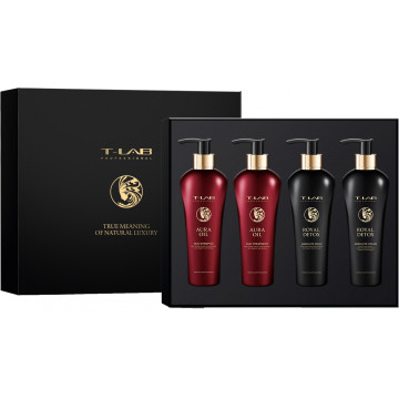 Купити - T-LAB Professional Royal Detox + Aura Oil Love Set - Подарунковий набір